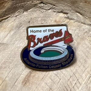 Atlanta Braves Atlanta Fulton County Stadium Home of the Braves Vintage Pin
